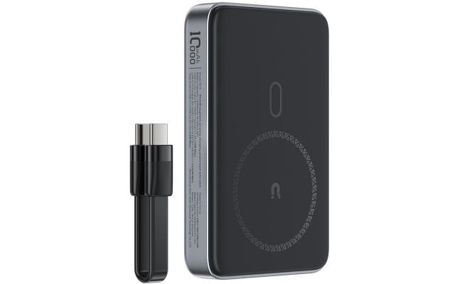 ACEFAST M10 PD 30W 10000mAh Power Bank 15W Magnetic Wireless Charging Battery - Black